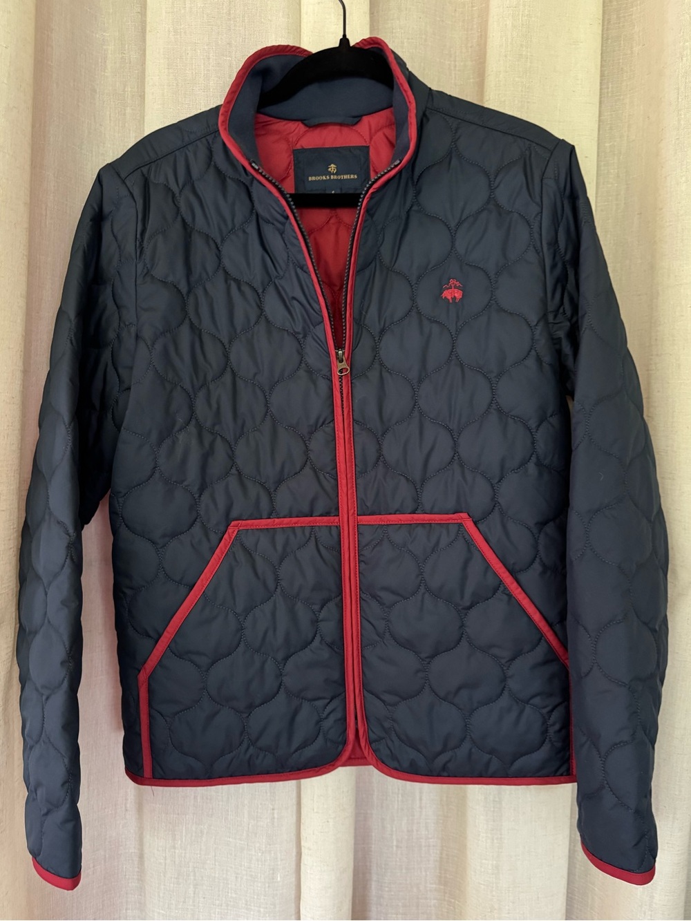 Brooks Brothers Men's Quilted Liner Jacket Navy w/Red Trim Thermore Size Small